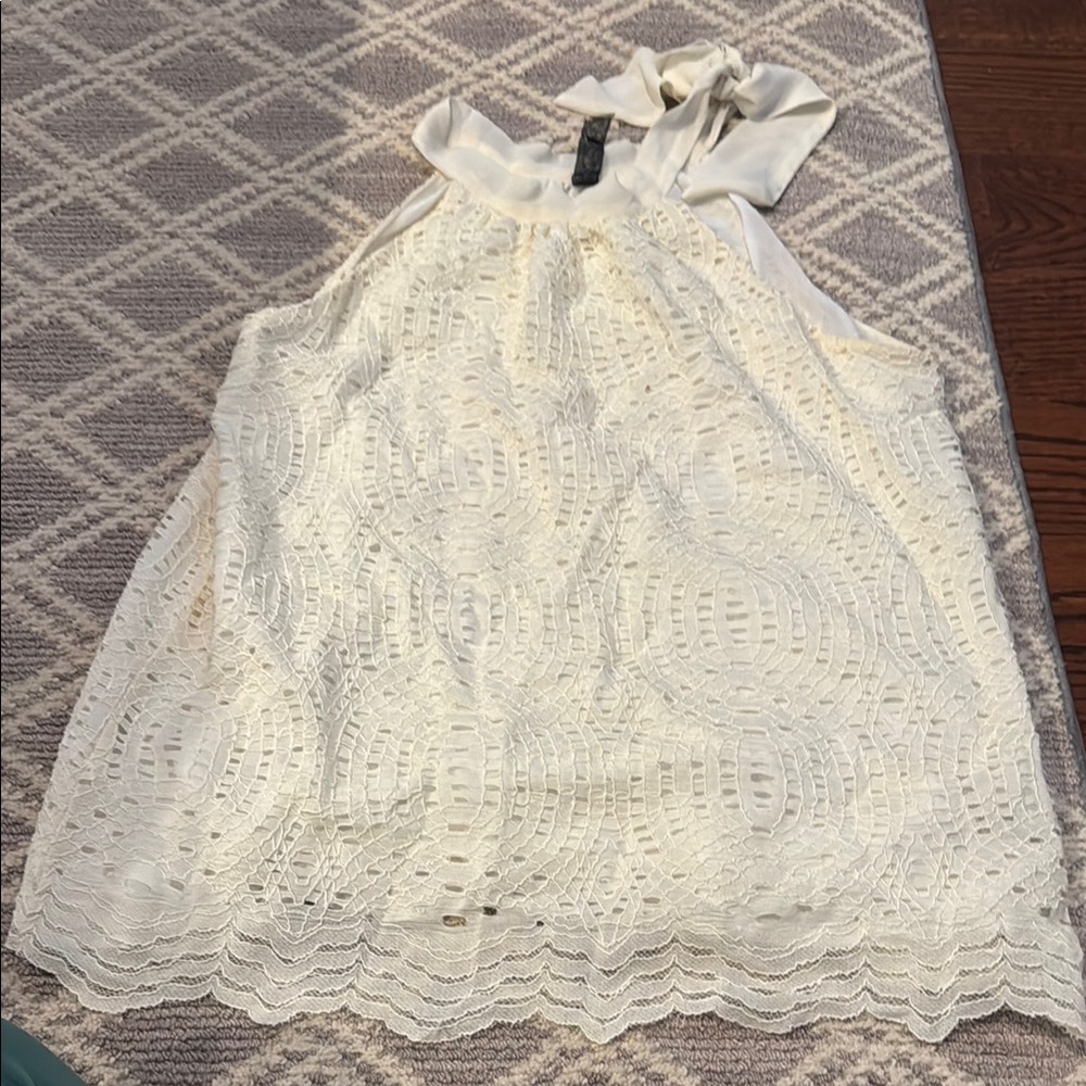 Elegant Cream Lace Women's Top